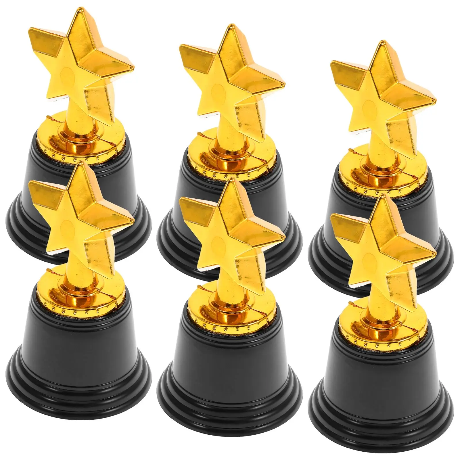 

6Pcs Trophy Trophies for Kids Trophy Prize Gold Stars Gold Award Trophy Toy Children Sports Trophy Party Accessory Trophies