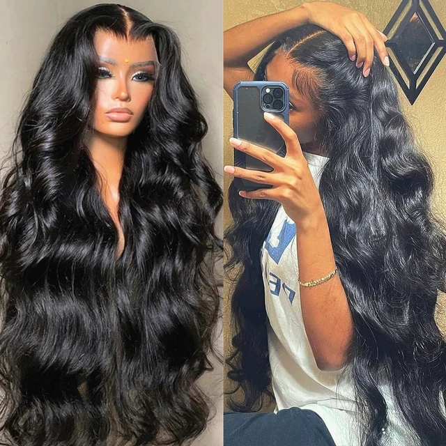 le mythe 30 inch natural body wave lace front human hair wigs 13x4 hd brazilian black hair wig pre plucked for women