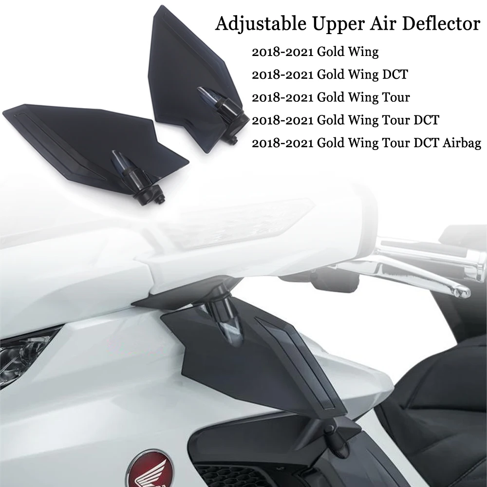 

Motorcycle Accessories For Honda Goldwing 1800 GL1800 F6B GL 1800 2018+Up Clear and Dark Grey Adjustable Upper Air Deflector Set
