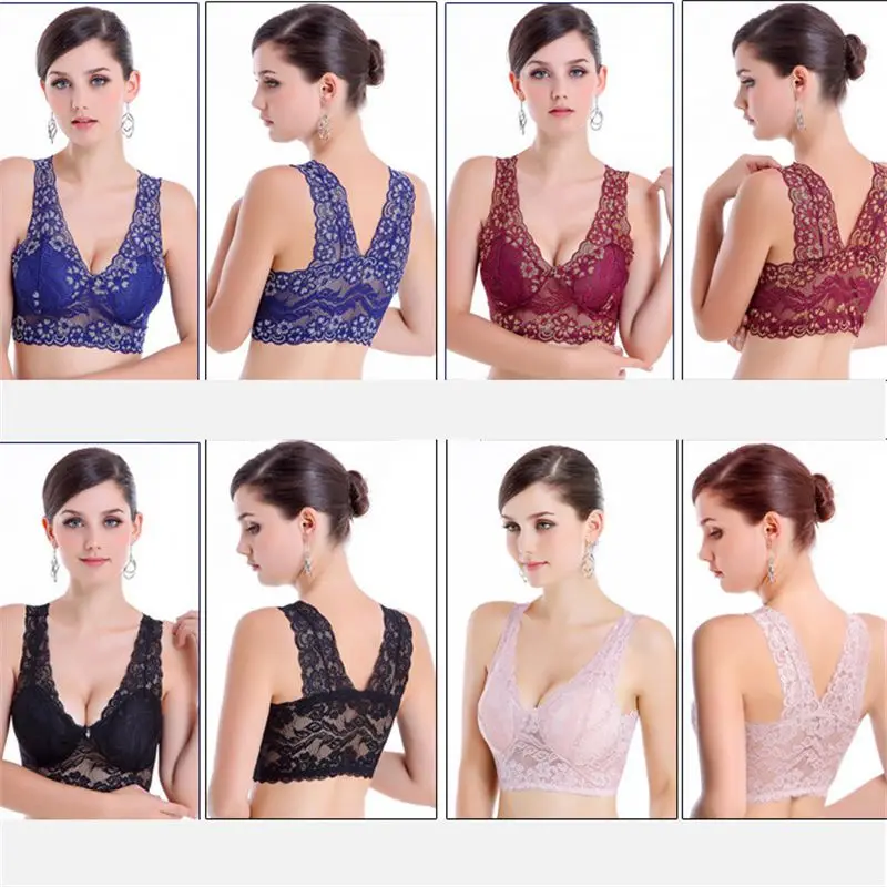 

Sports Bra Wireless Breathable Comfortable Women's Vest-Style Sleep Underwear Full Lace Binding