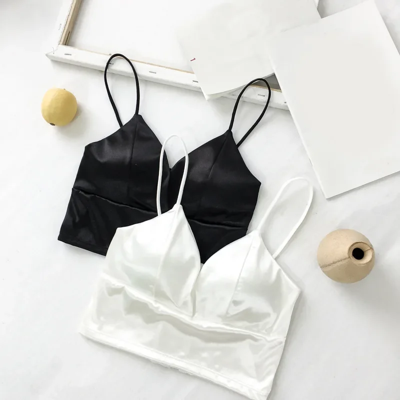 1PCS Fashion Women Lady Casual Tops Tube Chest Wrap Bandeau Underwear Black White Wrapped Chest Strap Chest Pad Underwear