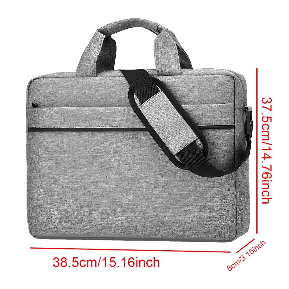 Laptop Carrying Case Shockproof Nylon Laptop Handbag Waterproof Computer Cover Bag 3 Compartments Laptop Protective Bag
