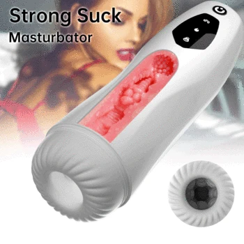 Linkooer Automatic Vibrator Sucking Male Masturbator for Men Masturbation Cup Real Vagina Sex Toys for Men Smart Heating 3