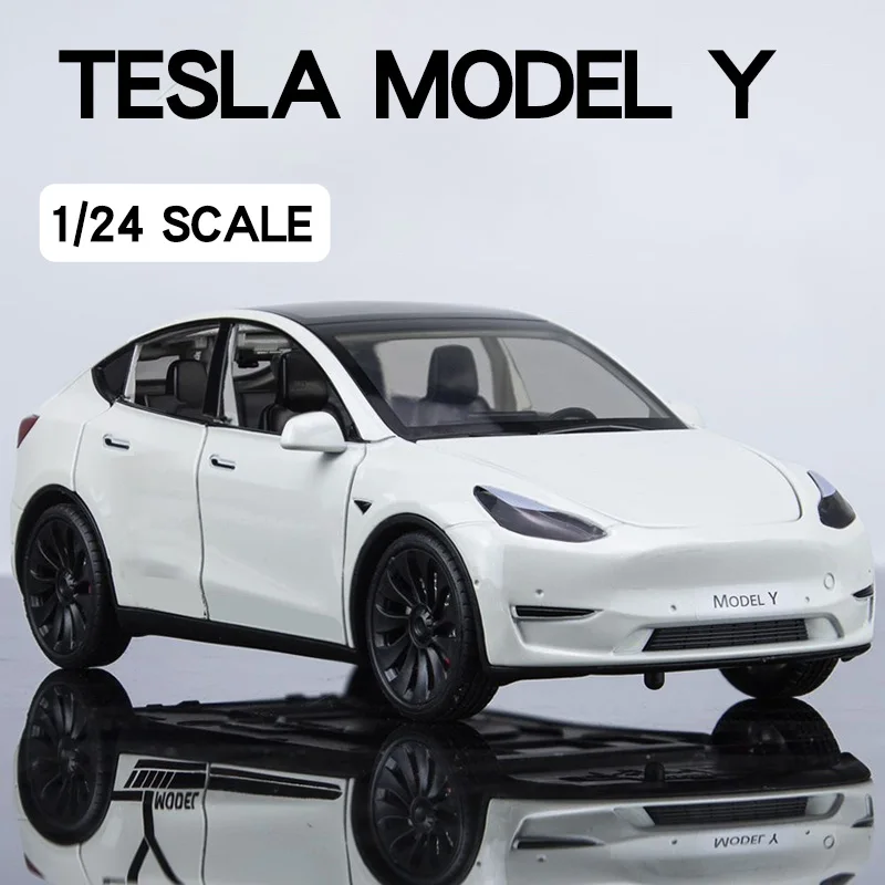 1:24 Tesla Roadster Model Y Model 3 Alloy Toy Car Model Wheel