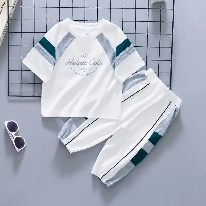 

Kids Clothing Sets 2PC Infant Boy T-shirt + Pants Outfits Suits Child Short Sleeves Set Baby Boys Tracksuits 2 3 4 5 6 Yrs