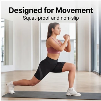 Women's Yoga Biker Shorts With Pockets High Waist Tummy Control Soft Leggings With Pockets Women Gym Sports Leggings