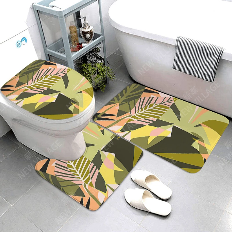 Anti-slip Bath Mat Bathroom Small Rug Shower Mat Decorative Absorbent Foot Entrance Bathtub toilet rug Morandi Nordic letter