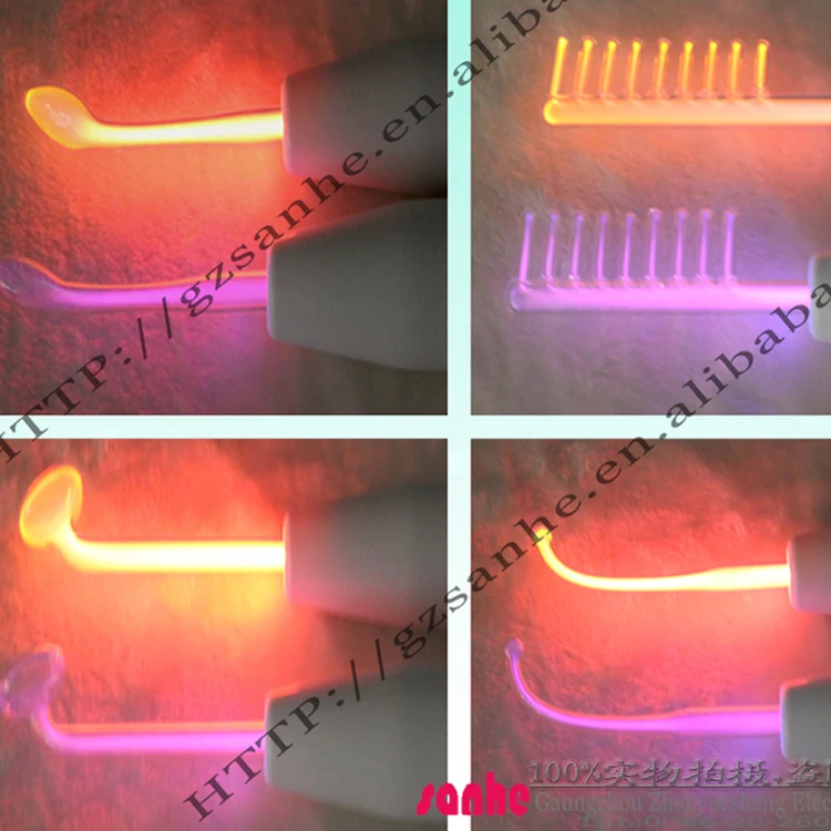 High Frequency Facial Machine Acne Spot Remover Electrotherapy Glass Tube Wand Big Power 30W 4