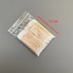 Nail Polish Remover and Manicure Correction Cotton Swabs with Wooden Sticks (Double head 100pcs)