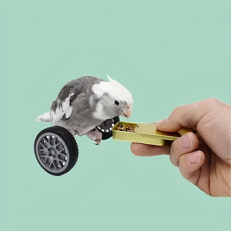 Bird Toys Parrot Balance Car Toy Pet Bird Interactive Skill Training Toys Exercise Fun Play Parrots Parakeets
