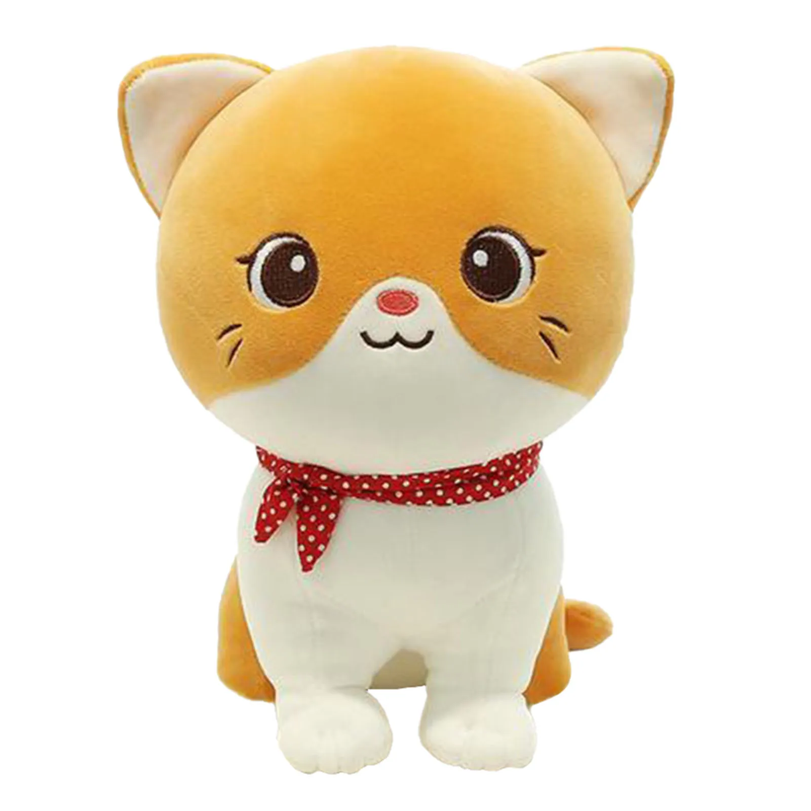 thumbnail image 1 of Cartoon Cat Plush Doll Cute Stuffed Kitten Rag Toy Elastic Soft Sofa Cushion Bedside Gift For Kids Girls 24cm, 1 of 5