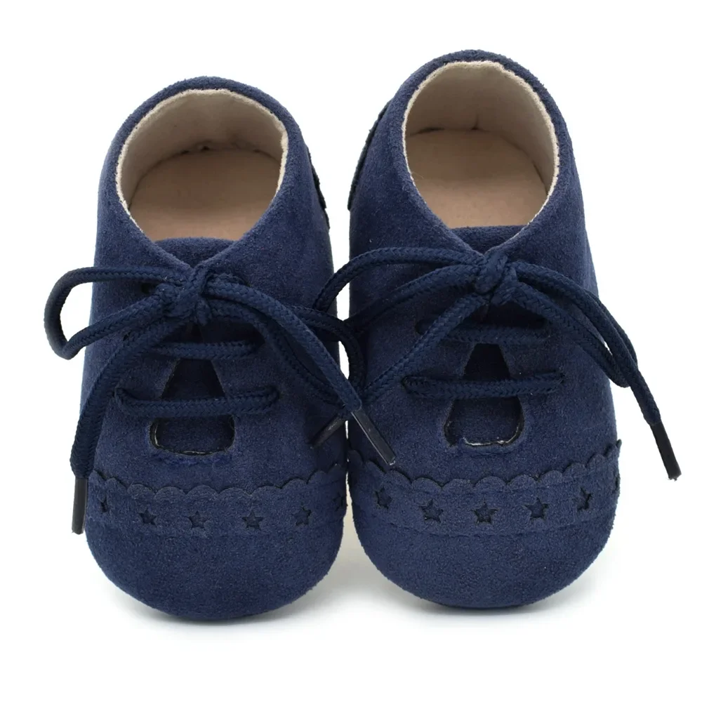Baby Shoes Infant Boy Girl Classical Lace-up Tassels Suede Sofe Anti-slip Soft Sole Shoes Toddler Crib Crawl Shoes Moccasins 3
