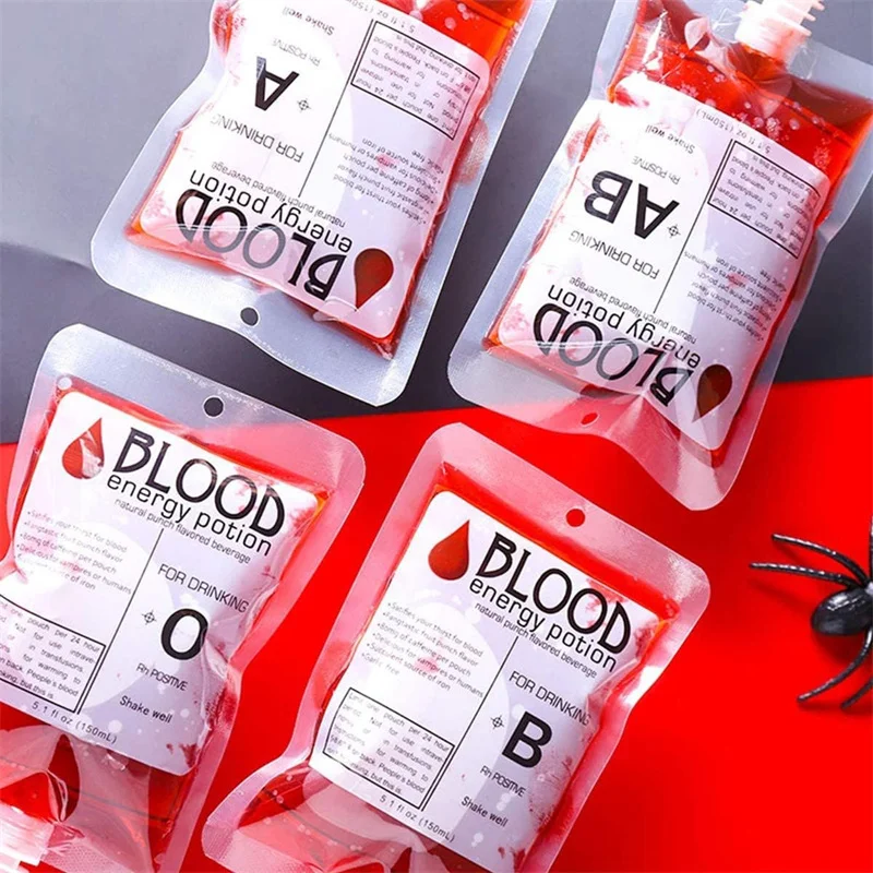 10pcs 150 ml Infusion Bags for Filling Halloween Blood Bag for Drinking Infusion Bag Halloween Decor, Vampire Blood Pouch Drink