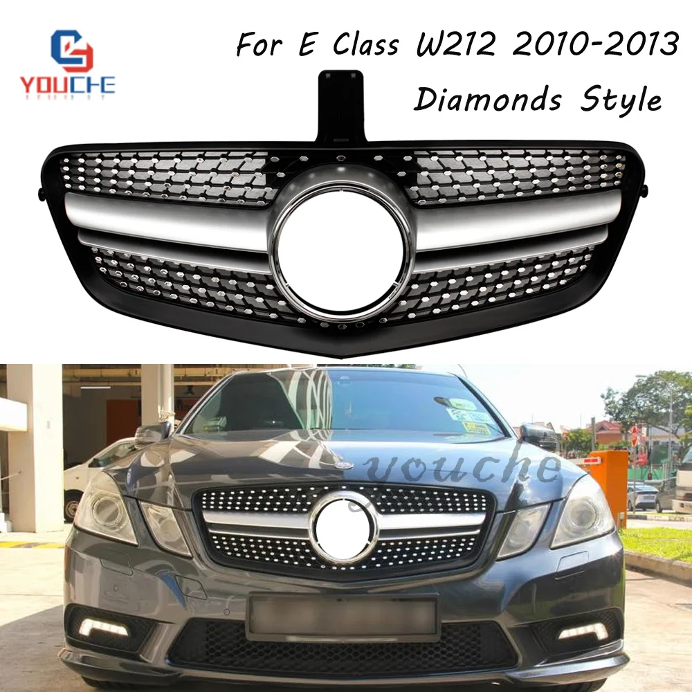 W212 Diamonds Grill Front Bumper Grille For Mercedes W212 E Class Sedan