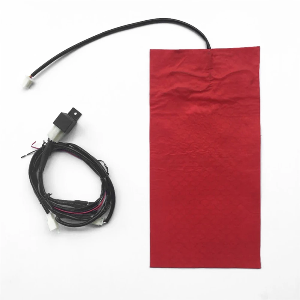 12V Universal Motorcycle Seat Heated Pad Carbon Fiber Waterproof Seat