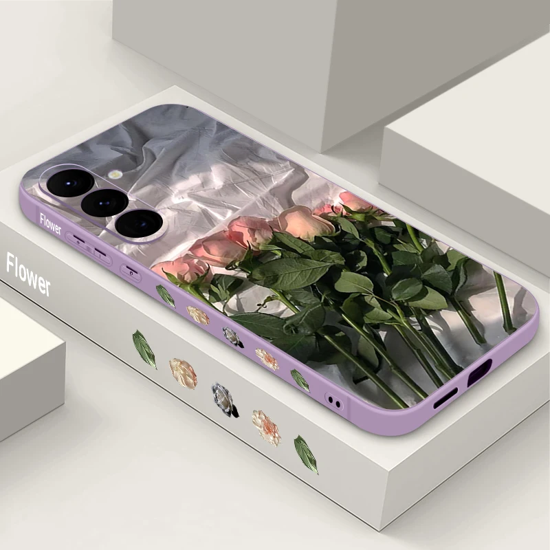Elegant Pink Rose Flower Soft Phone Case - Stylish and Protective Cover