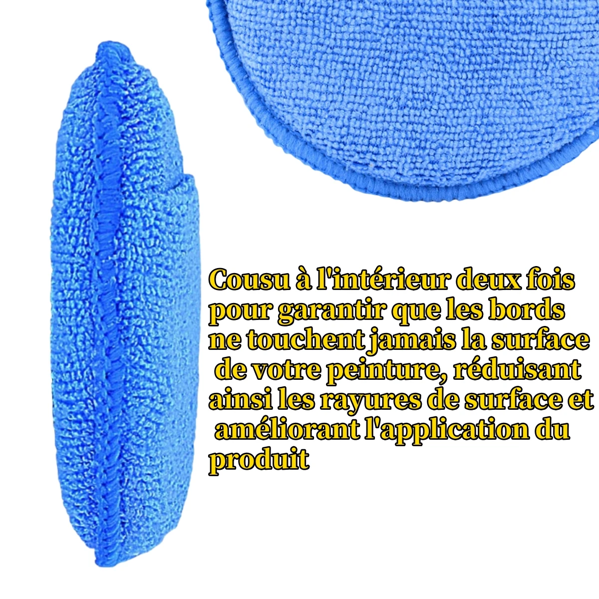Foam Pad AIVS Car Care Lot De 10 Tapons Applicateurs De Cire En Icrofibre Avec Tampon De Polissage