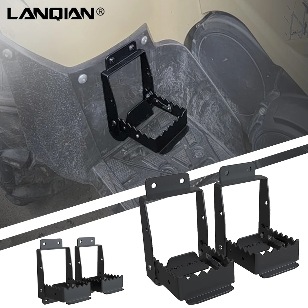 

For Kawasaki Brute Force 300 /750 Universal Foot Pegs Rear Set Footrest Foldable Foot Pedal Rest For Suzuki KingQuad 400/500/750