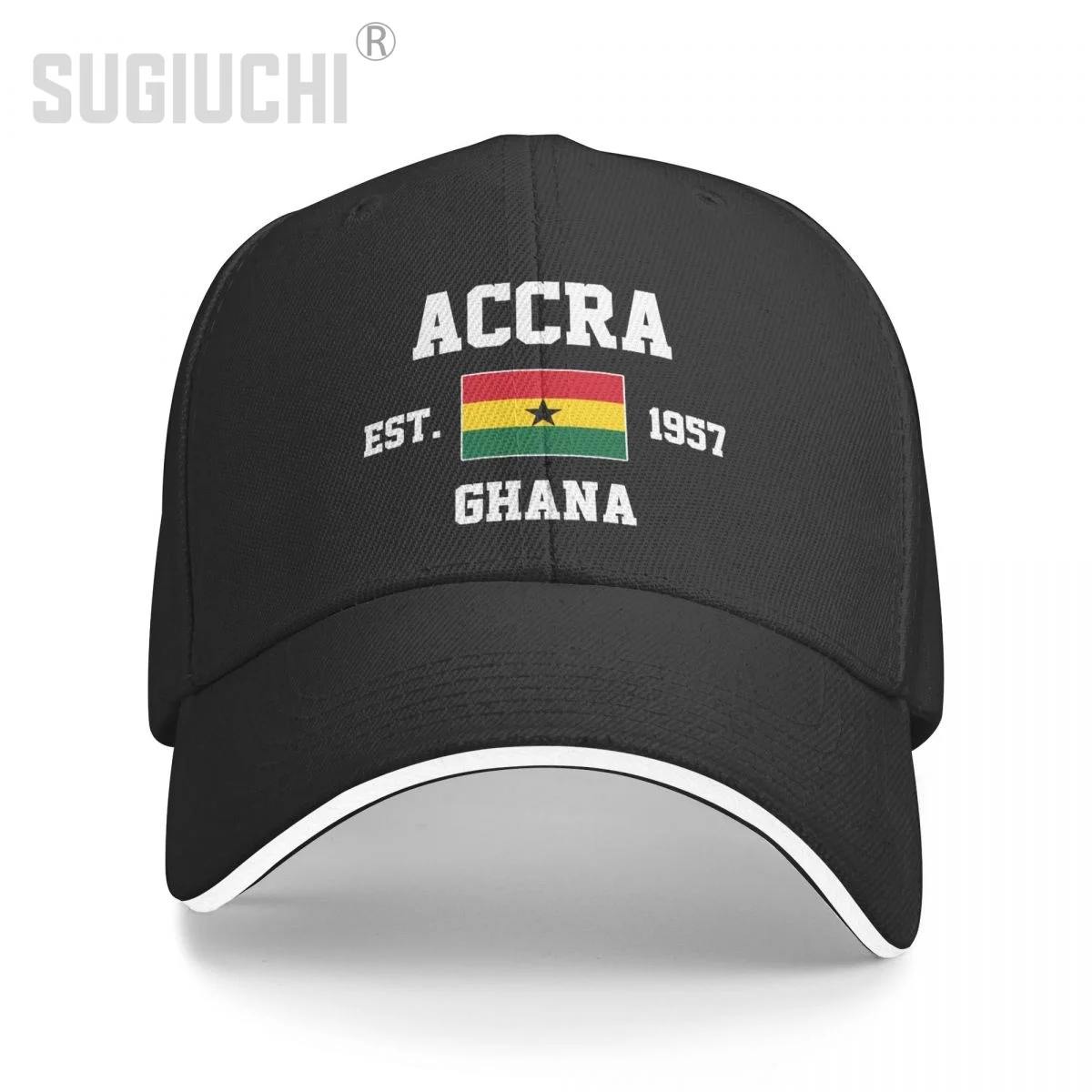 

Baseball Cap Ghana EST.1957 Accra Capital Men Women Unisex Hip Hop Sandwich Caps Snapback Golf Hat Fishing