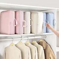 Polyester Down Jacket Storage Bag Large Capacity Foldable Puffer Jacket Storage Bag With Handle Compressed Travel Clothes Bag 1
