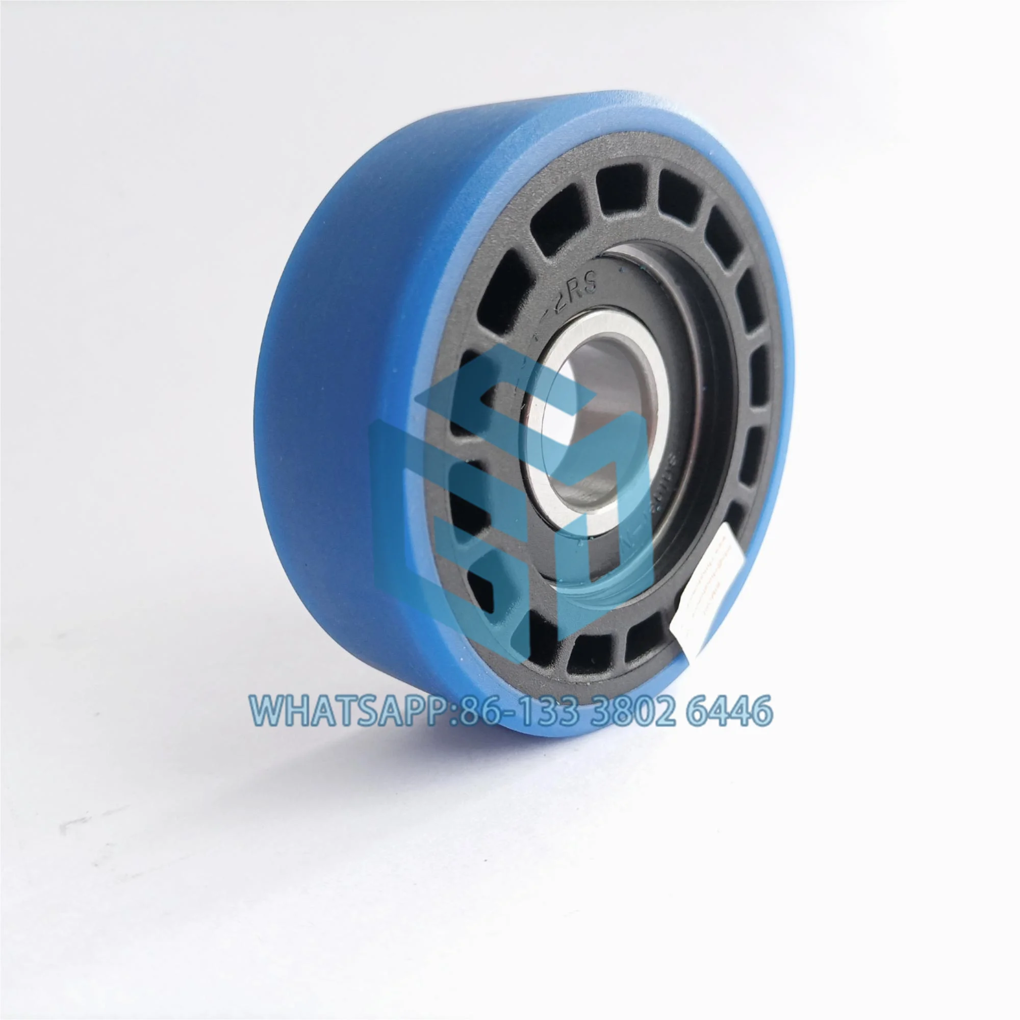 Escalator Step Chain Roller Blue Wheel Diameter 76mm Thickness 25mm Bearing 6204 Elevator Spare part