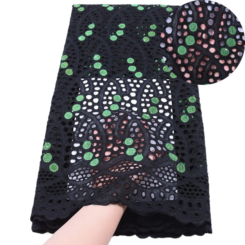 Clearance Sale Nigerian Cotton Lace Fabric High Quality 5 Yards African Dry Lace Fabric Elegant Dress for Women Sew A1778