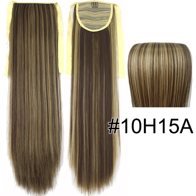 TOPREETY Synthetic Hair Fiber Heat Resistant Straight Ribbon Ponytail Hair Extension1006 10H15A