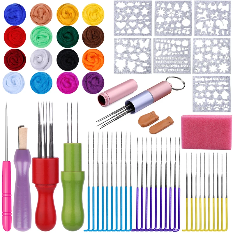 Wool Felt Kit For Felting Wool Fibre Roving Felt Mould DIY Handmade Craft Felting Needles For Craftwork MIUSIE