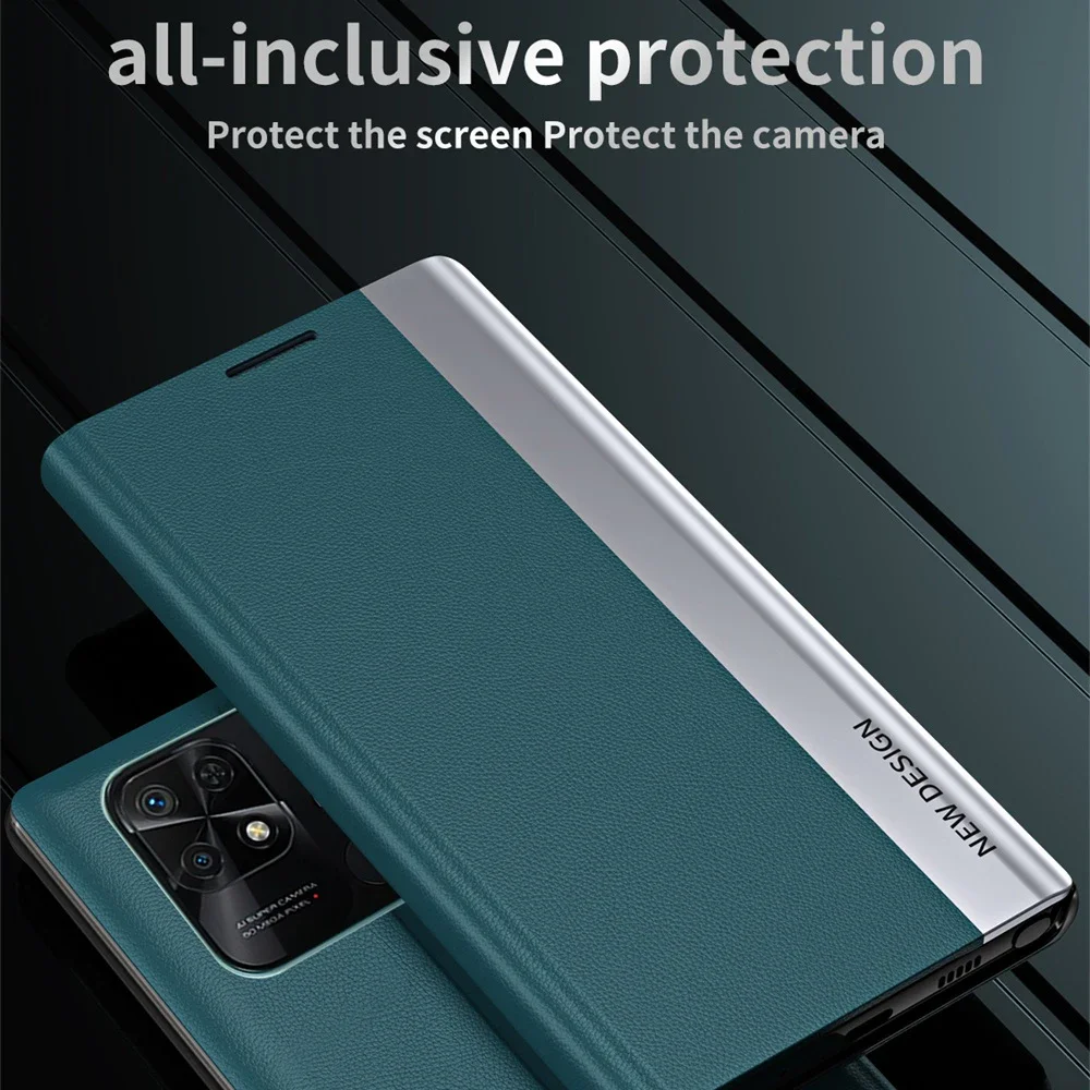 Luxury Leather Magnetic Flip Cover Wallet Case - Elegant Stand Design