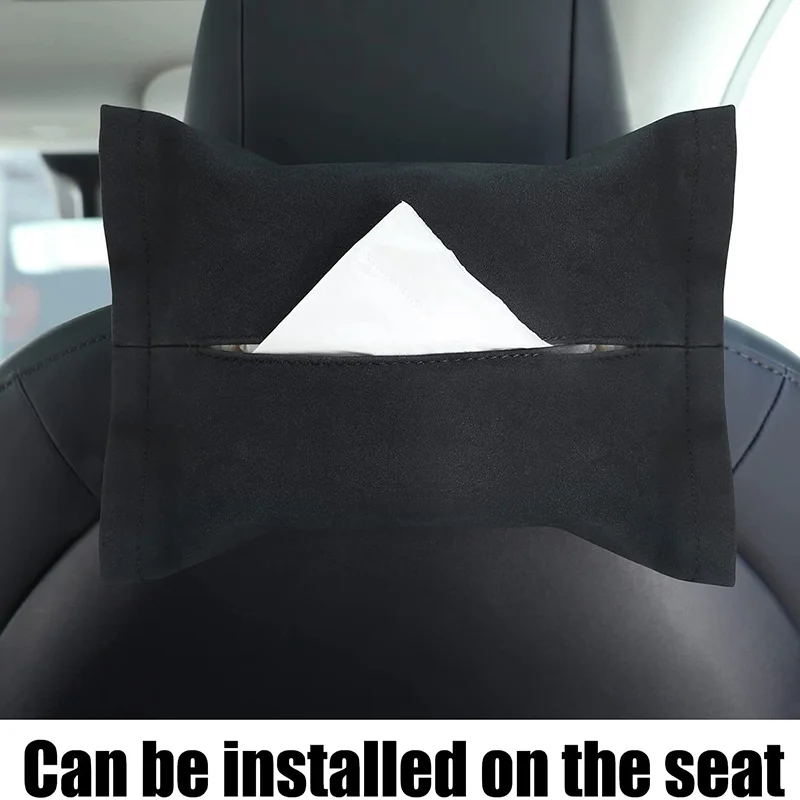 for Tesla Model 3 Y 2021-2026 Highland Juniper Hidden Tissue Holder Box Seat Back Console Flocking Storage Bag Car Accessories