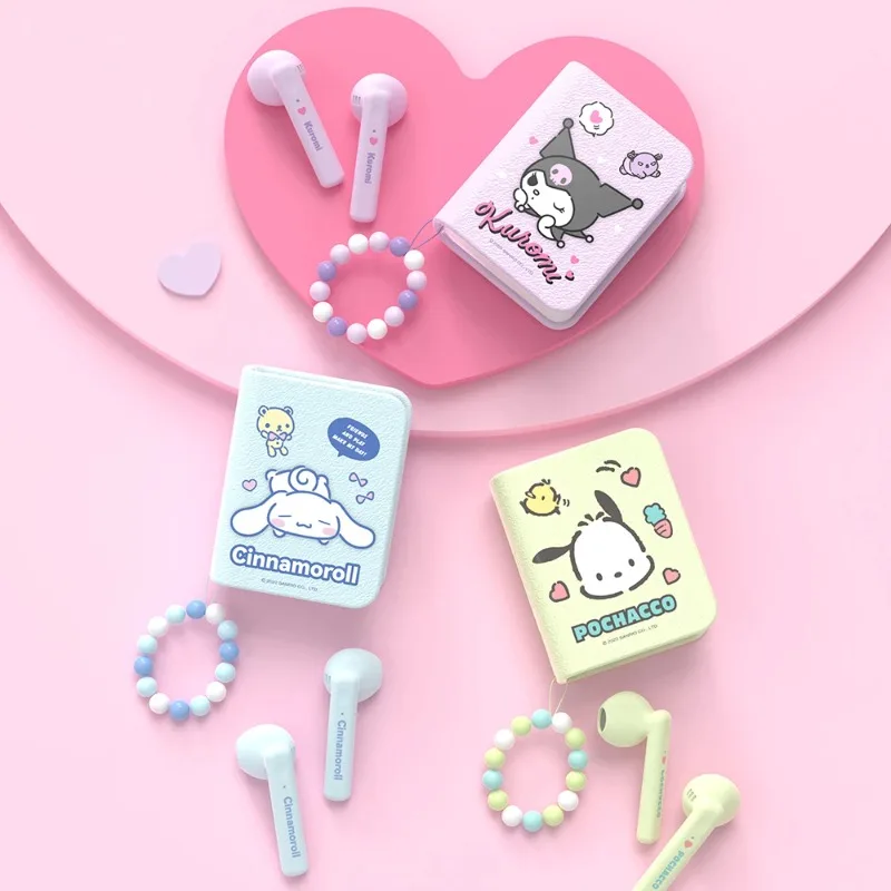 

Sanrio браслет Bluetooth гарнитура Kawaii Cinnamoroll My MelodyCartoon TrueWireless HeadphonesKuromi музыкальная игра наушники Валентина