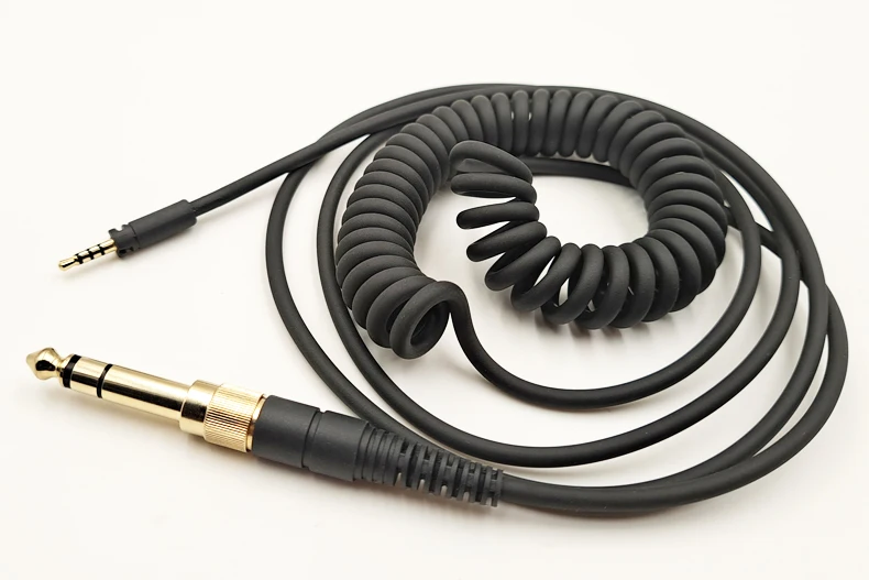 For Sennheiser MOMENTUM HD430 HD450BT HD4.40BT HD458BT HD4.50BTNC Replaceable 6.35mm Large Plug to 2.5mm Spring Headphone Cable