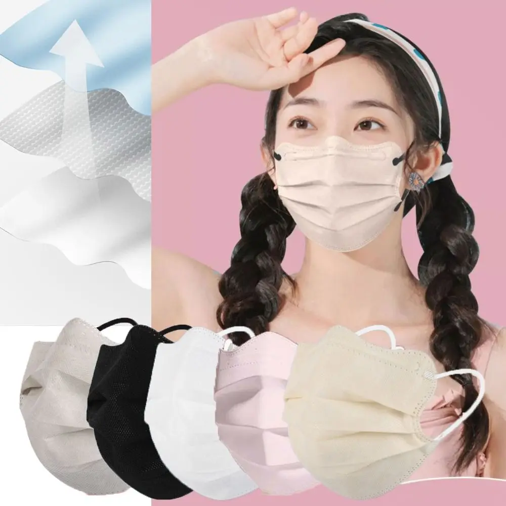 Butterfly Shaped Design Disposable Face Mask Breathable 3layer Morandi Color Protective Face Cover V-face Anti Dust Mask 50pcs disposable face mask face mask