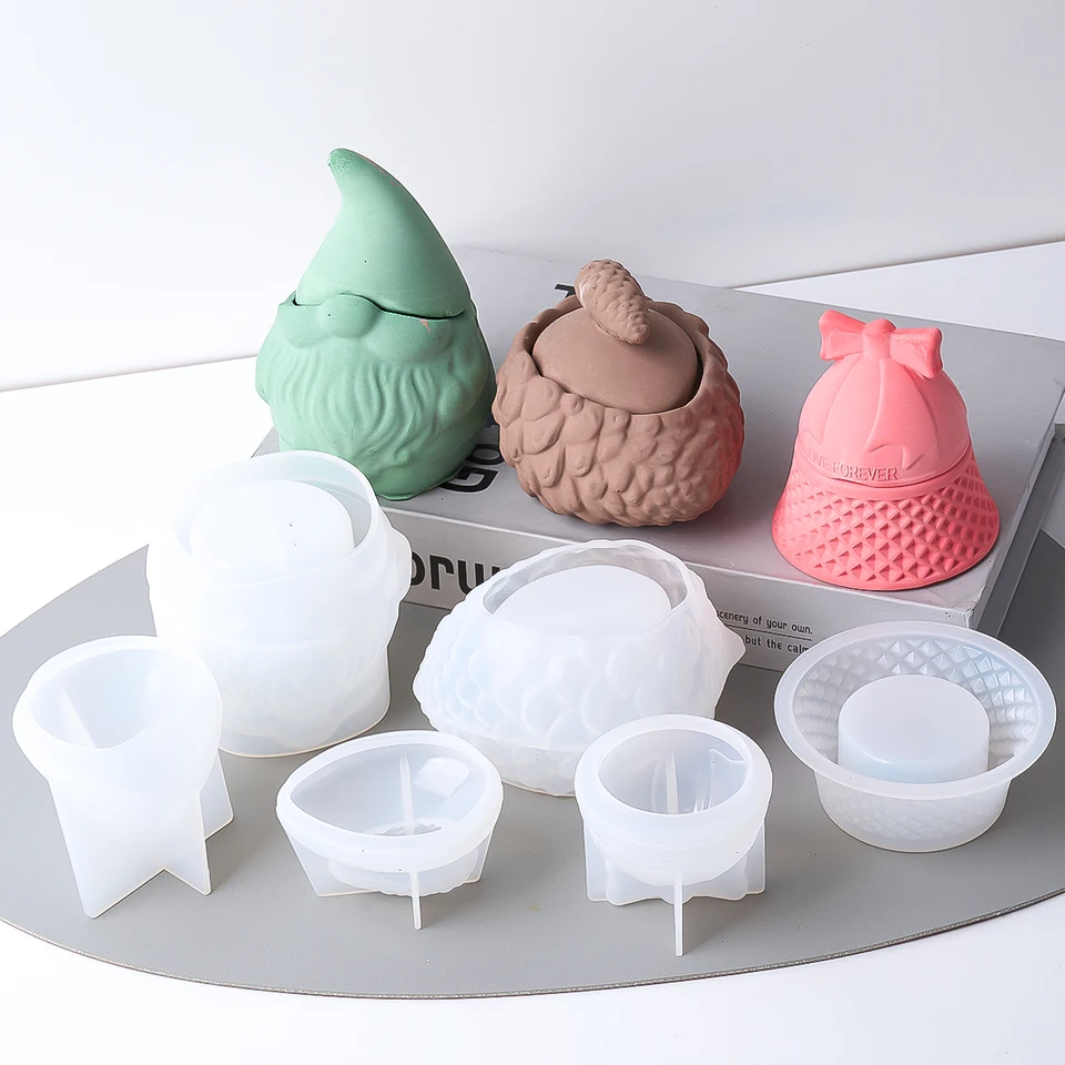 Moule Silicone Pomme Noël Bâtons Cannelle Bougies Fait Main