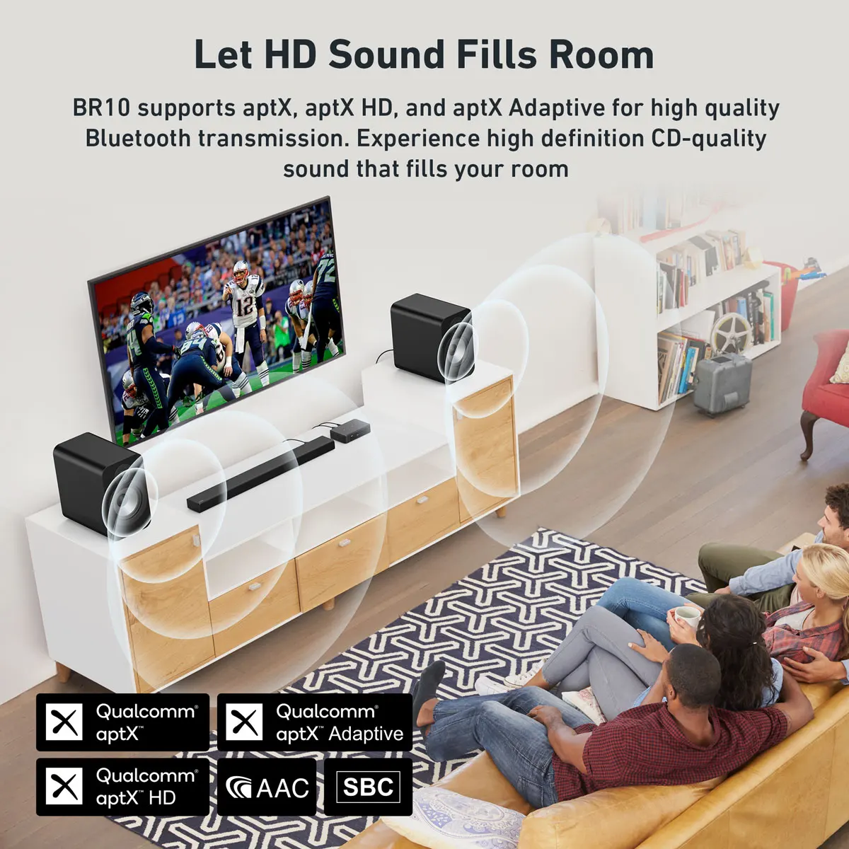 Arylic BR10 Bluetooth wireless analog input and digital input USB disk control the with Android and iOS，with a remote control
