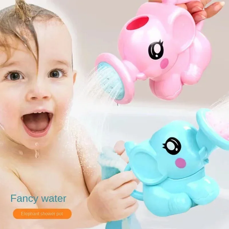 Bath Toy Plastic Kettle Bath Shower Tool Baby Bathroom Toy Elephant Watering Pot for Children Summer Sprinkler