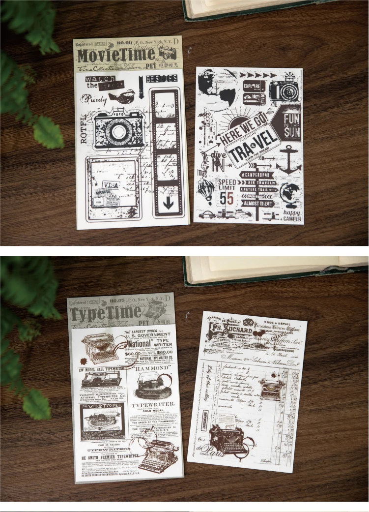Journal GO Vintage Aufkleber für Scrapbooking Album Junk Journal Manuskript Wort Gedicht Buchstaben Transfer Retro Buchstaben Aufkleber – Detail 9