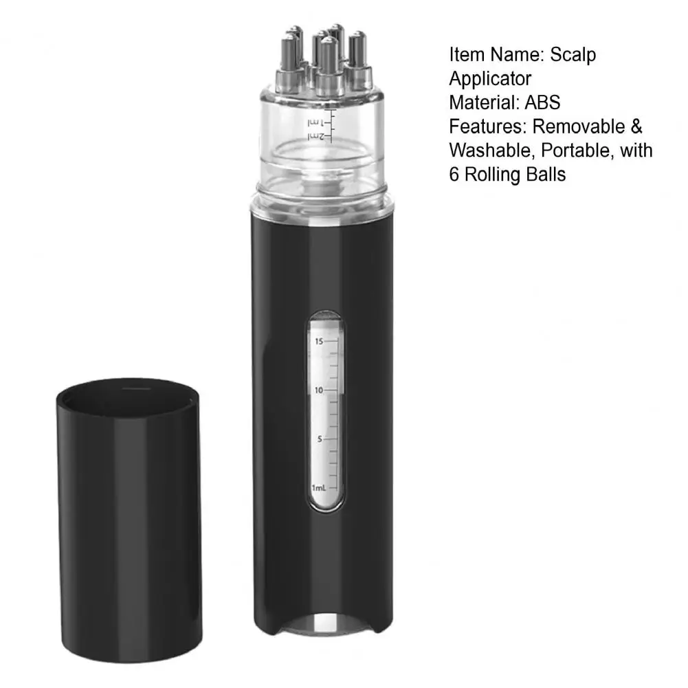 Description Picture 3 of itemHair Treatment Applicator Bottle Portable Scalp Massager Comb for Hair Growth with Removable Rolling Balls Hair for Men
