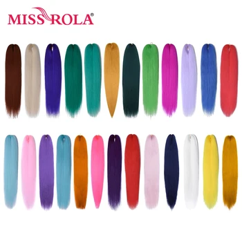 Miss Rola Synthetic Wholesale Bulk 6 Pieces 30Inch 28Inch 26Inch Pre Stretched Jumbo Braiding Hair Kanekalon EZ Twist Braid Hair 1