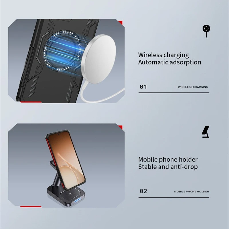 Lens Protection Heat Dissipation Case with Magnetic Wireless Charging Feature