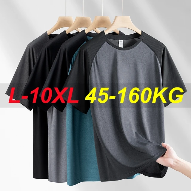 Oversized Men's T Shirts Quick Dry Plus Size 10xl 9xl 8xl Summer Slim Fit T-Shirt Men Sport 100% Polyester Short Sleeve Tops Tee 1