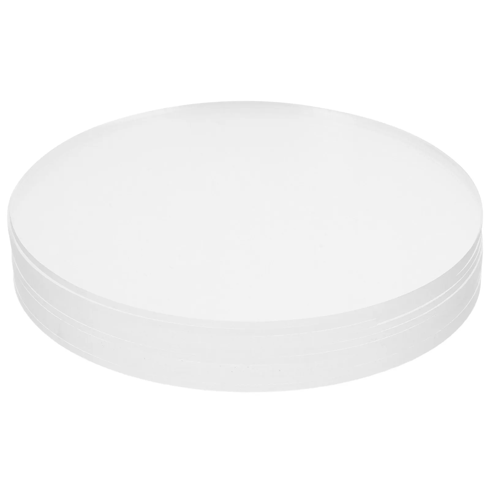 10Pcs 투명 라운드 디스크 아크릴 수제 가스켓 투명 플라스틱 원형 DIY 장식품을위한 안정적인 기본 공예 재료