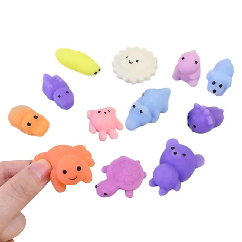 

Squishys Fidget Toys Finger Sensory Toy 12pcs Grab And Snap Hand Toy Sensory Stress Squeeze Toy Mini Animal Sensory Fidget Toy