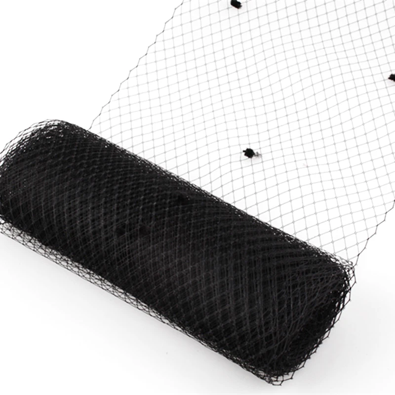 Russian Veiling Birdcage Trim Netting Fabric 25CM*1M For Wedding Millinery Hat Mesh DIY Hair Accessories Net Fabric Material birdcage veil fabric