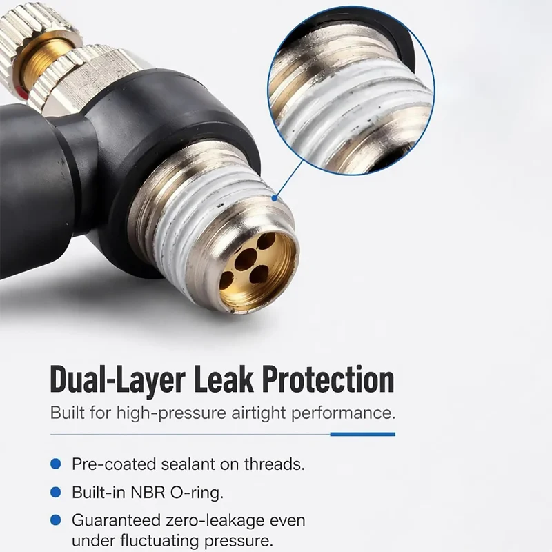 5PCS SL Type Pneumatic Speed Regulating Valve  6mm Tube M5 1/8" 1/4" 3/8" 1/2" Thread Throttle Fitting Air Hose Quick Connectors 2