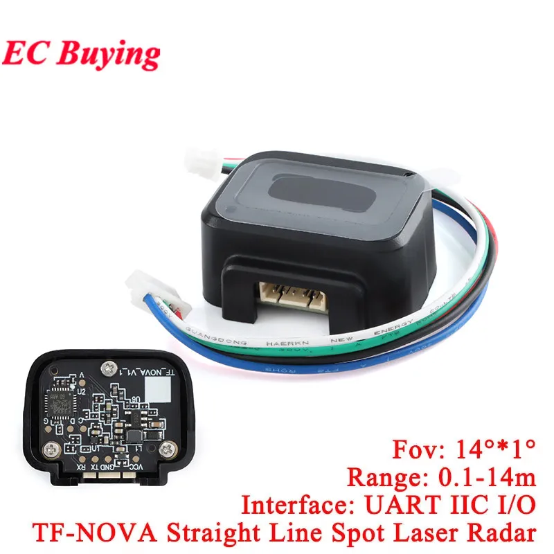TF-NOVA Linear Spot Laser Radar UART IIC I/O 0,1 m-14 m Reichweite Single Point Hindernisvermeidung Laserstrahl mit geradem Linienmuster