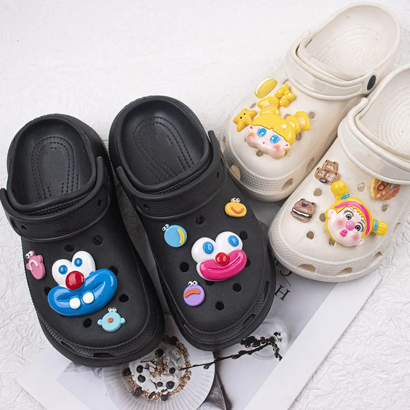 

Cute Funny Big Eyes Expression Pack DIY Charms for croc Shoe Buckle for Croc Charms Pack Sale for croc Accessories Sandals Decor