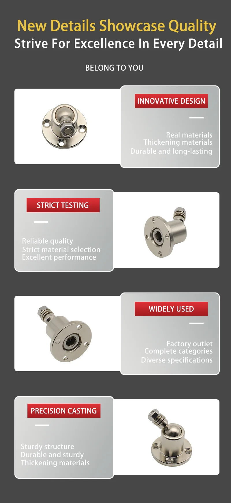 Description Picture 5 of itemArbitrary Stop Universal Ball Head Damping Ball Joint Pivot Ball Stop Positioning Rocker Arm Joint Torque Force Adjustable