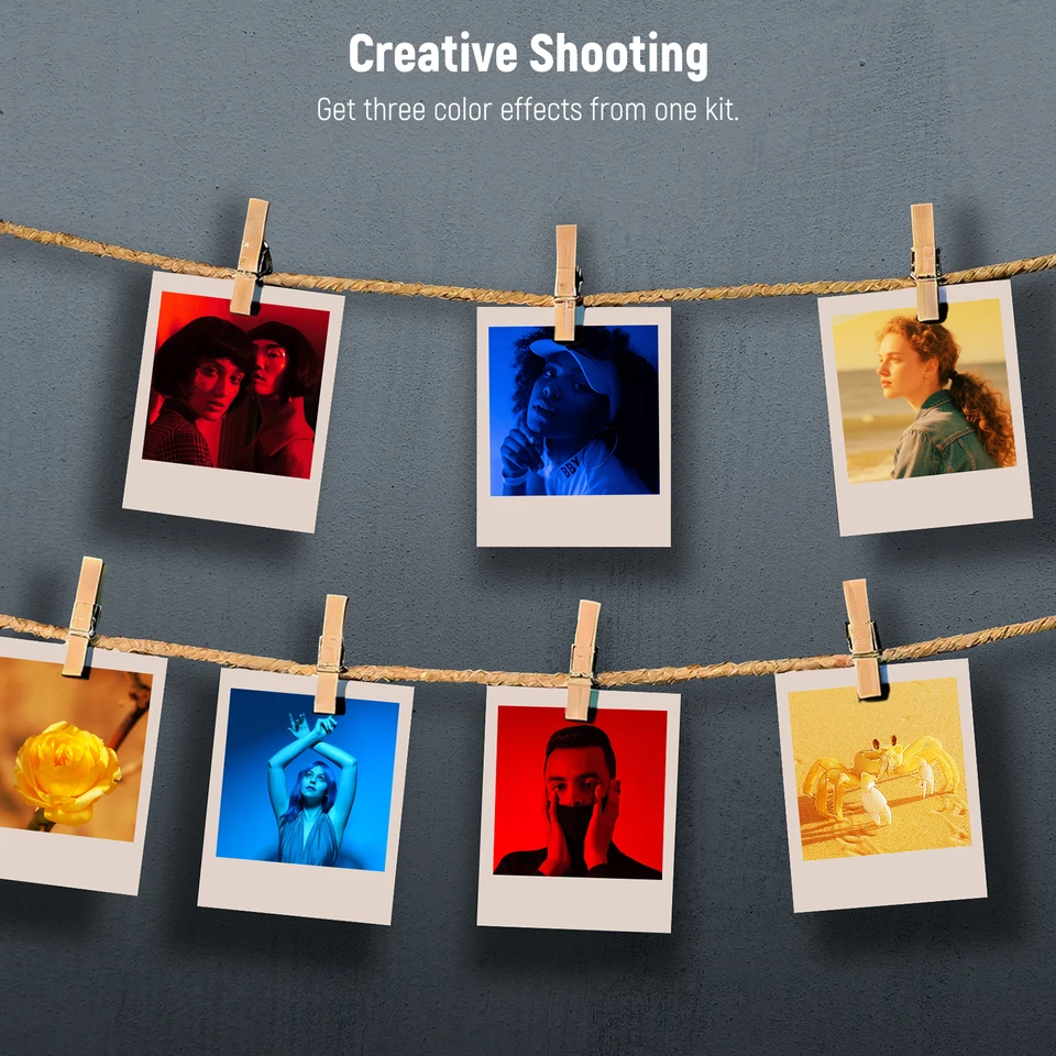 Neewer Filter Set Für Polaroid Go - 3 Farbgel Filter Rot, Blau, Orange