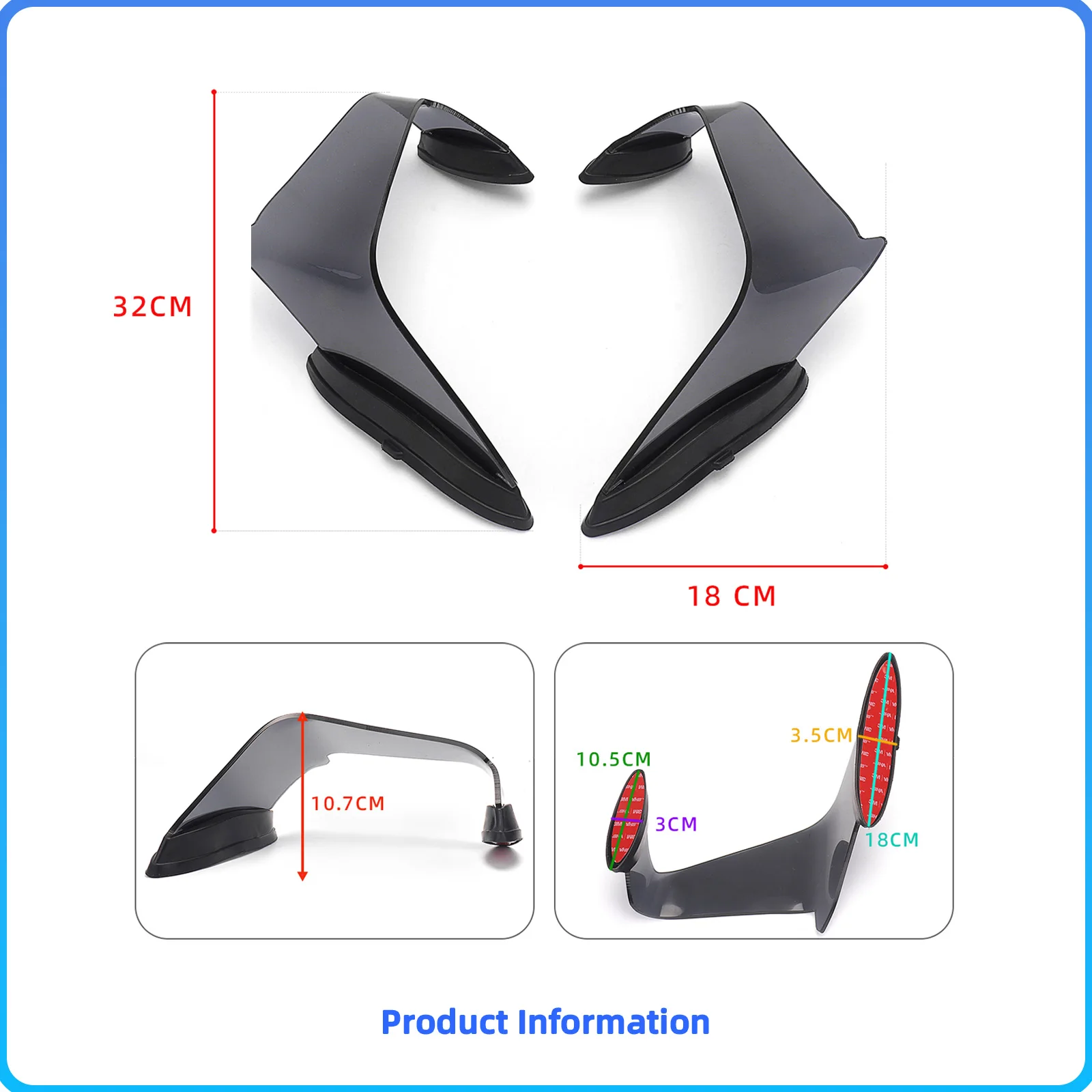 fixed Wind Wing for KAWASAKI ZX10R ZX-10R 2021-2025 Motorcycle
